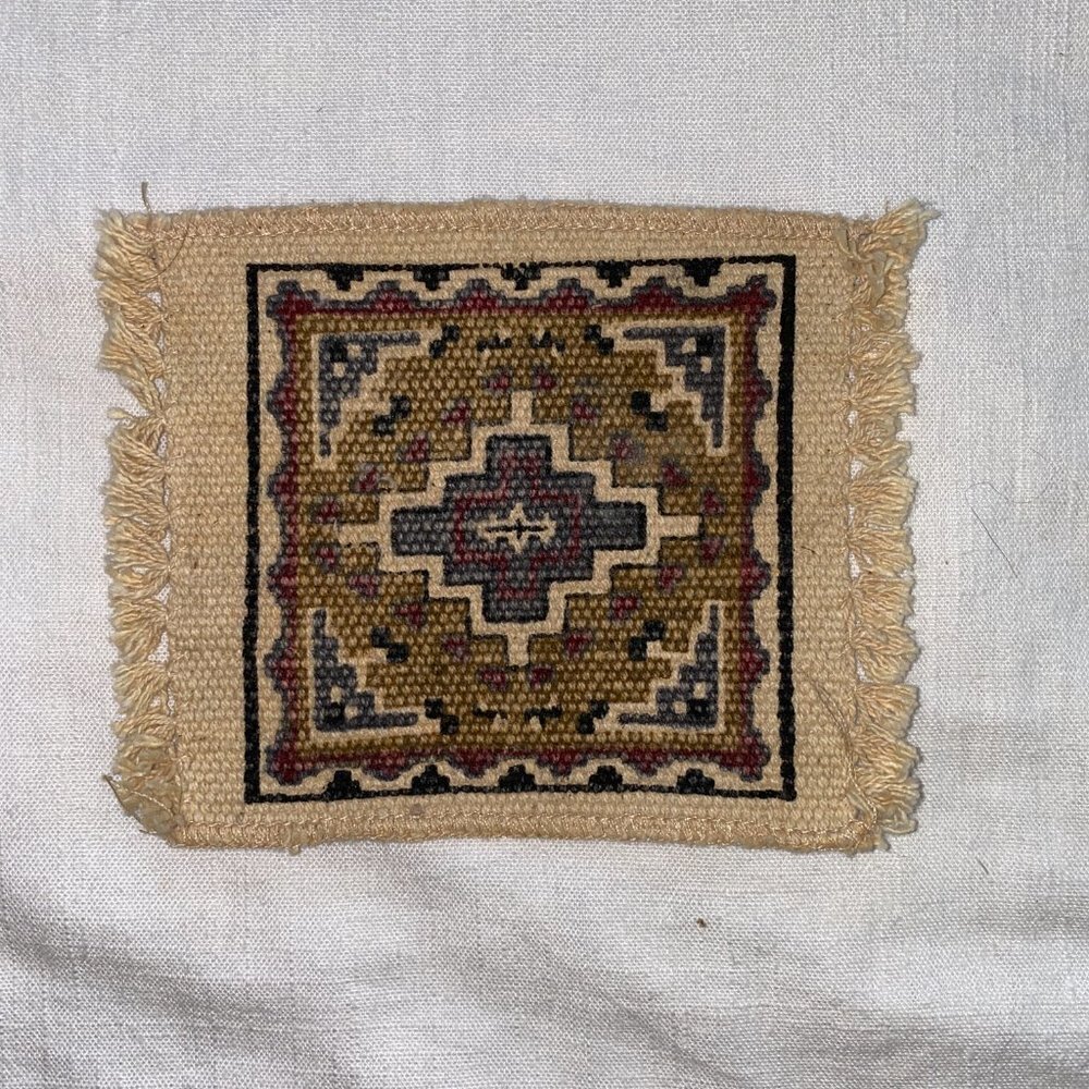 Southwest Motif Stenciled Coaster Rug - Picture 7 of 9